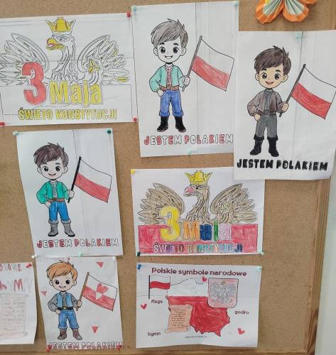 Prace dzieci "Święta Majowe"